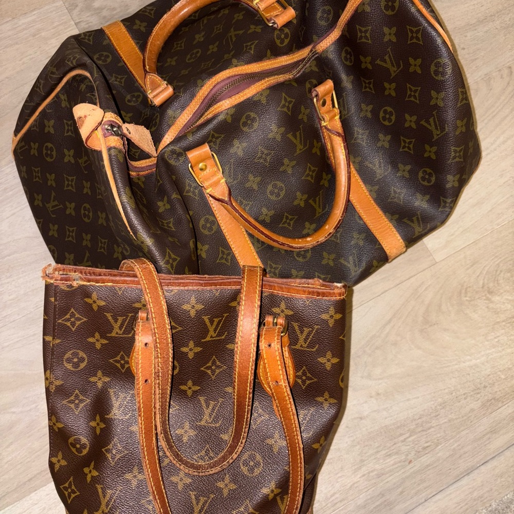 Louis Vuitton Vintage Monogram Bucket Bag & Keepall 50